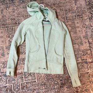 Lululemon full zip Scuba sweatshirt in mint color